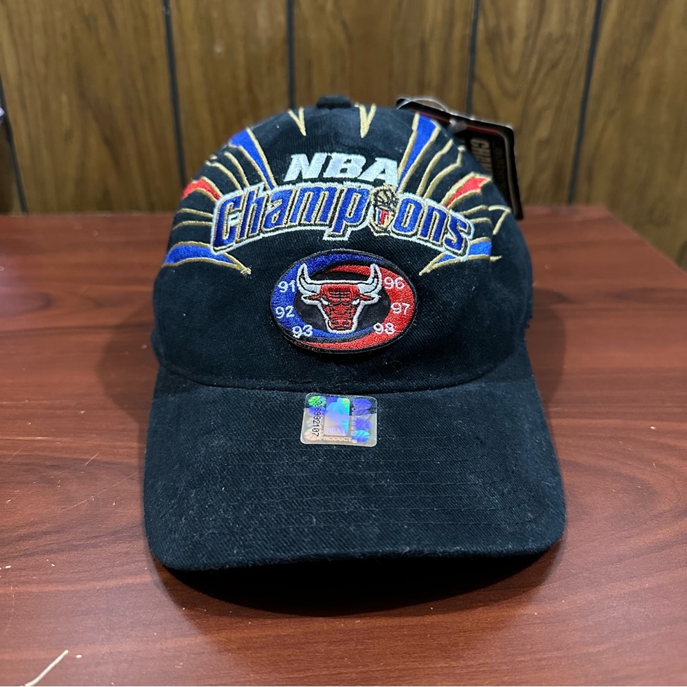 Chicago Bulls 1998 NBA Champions SnapBack Hat Vintage NWT Logo Peeling